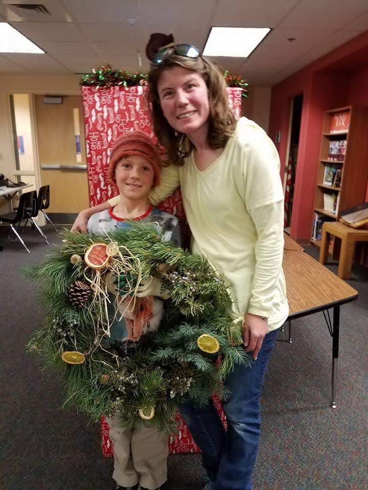 Sunnyside Library Christmas Wreath
