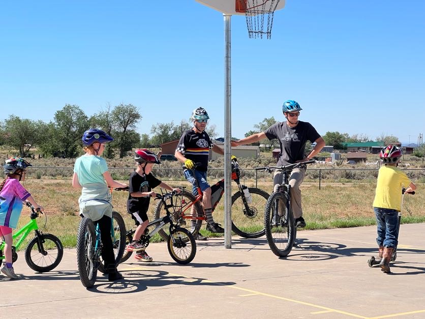 Cycling Instructors and kids on bikes