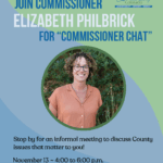 Join Elizabeth Philbrick for "Commissioner Chat". Stop by for an informal meeting to discuss county issues that matter to you! November 13, 4-6 pm, Fort Lewis Mesa Library, 11274 Highway 140, Hesperus