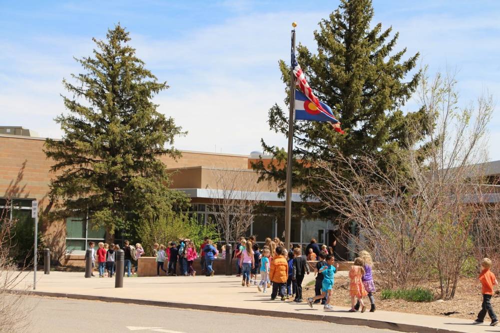 Fort Lewis Elementary School with students